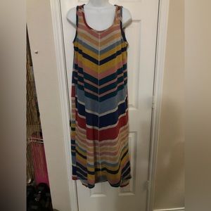 Anthropology rainbow maxi dress